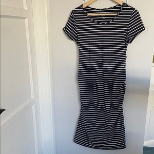Ingrid & Isabel Navy and White Striped Midi Dress
